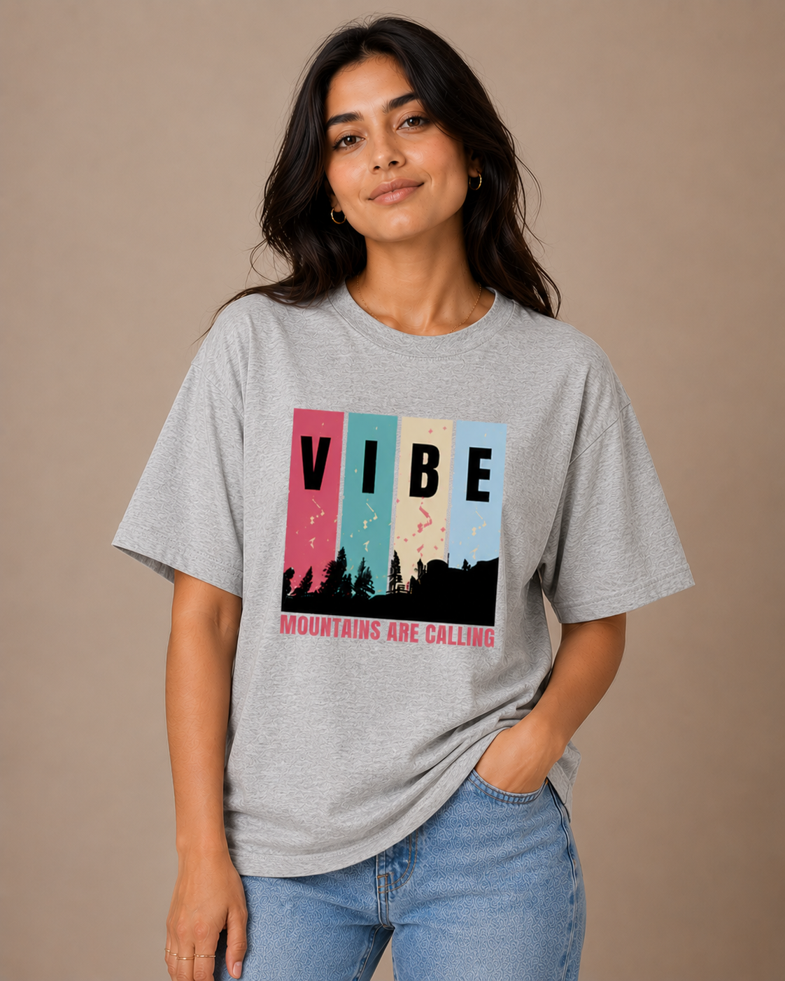 Unisex Mountain Vibe Oversized Standard T-Shirt
