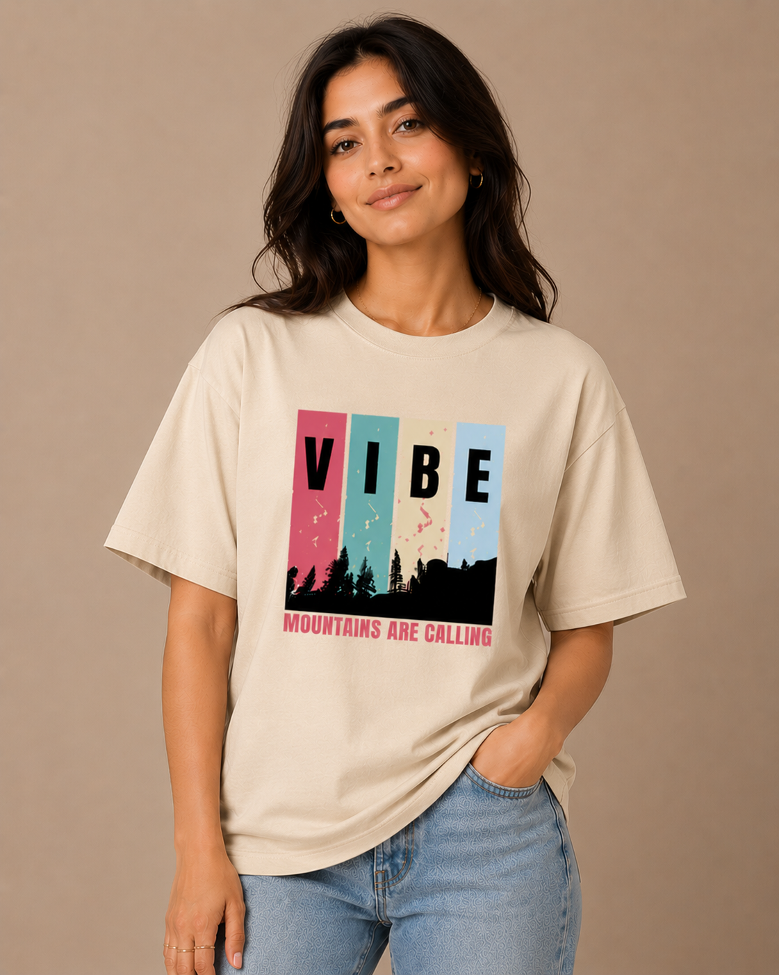 Unisex Mountain Vibe Oversized Standard T-Shirt