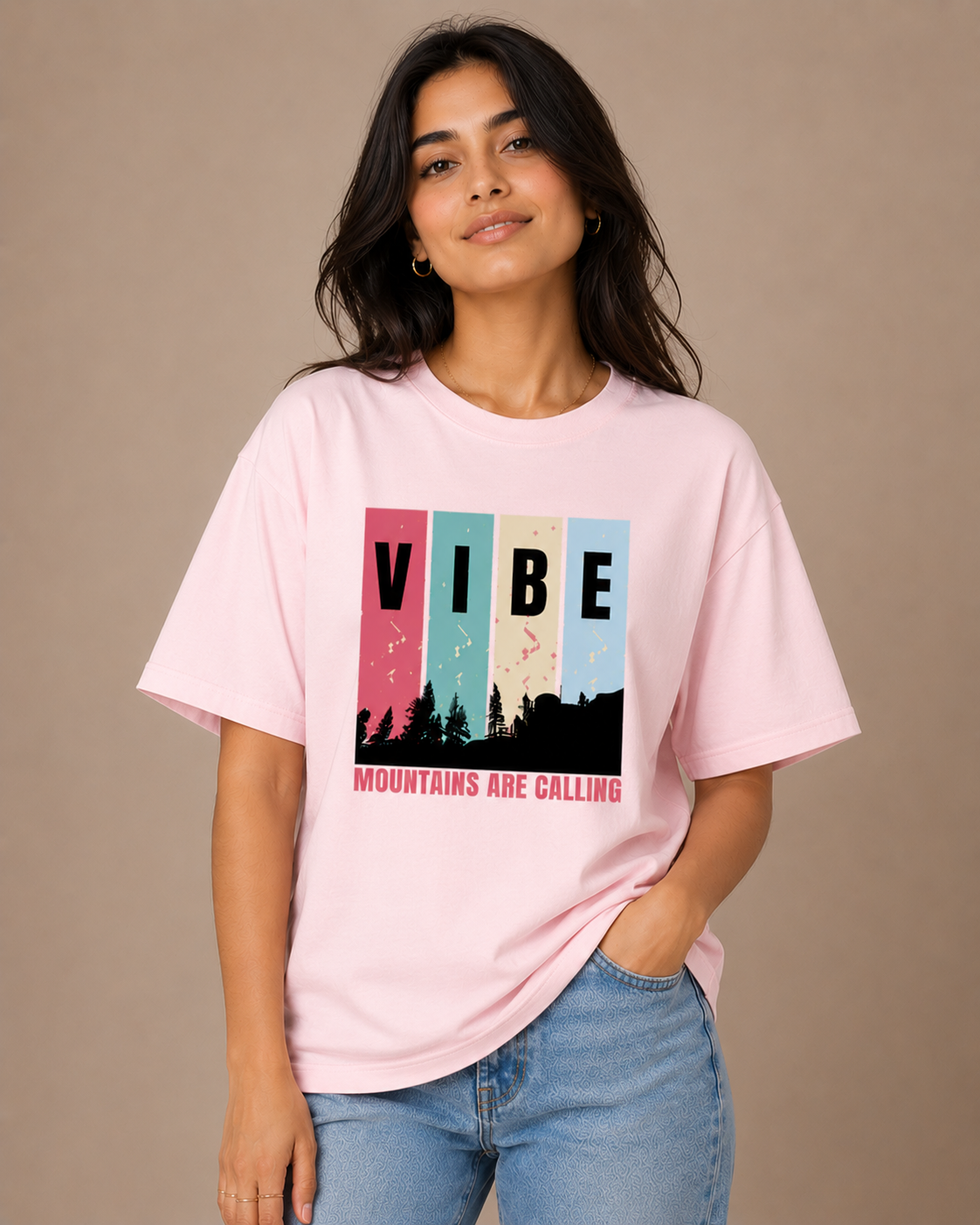 Unisex Mountain Vibe Oversized Standard T-Shirt