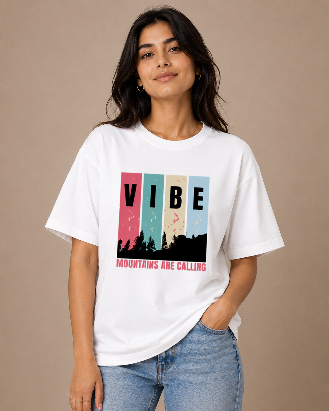 Unisex Mountain Vibe Oversized Standard T-Shirt