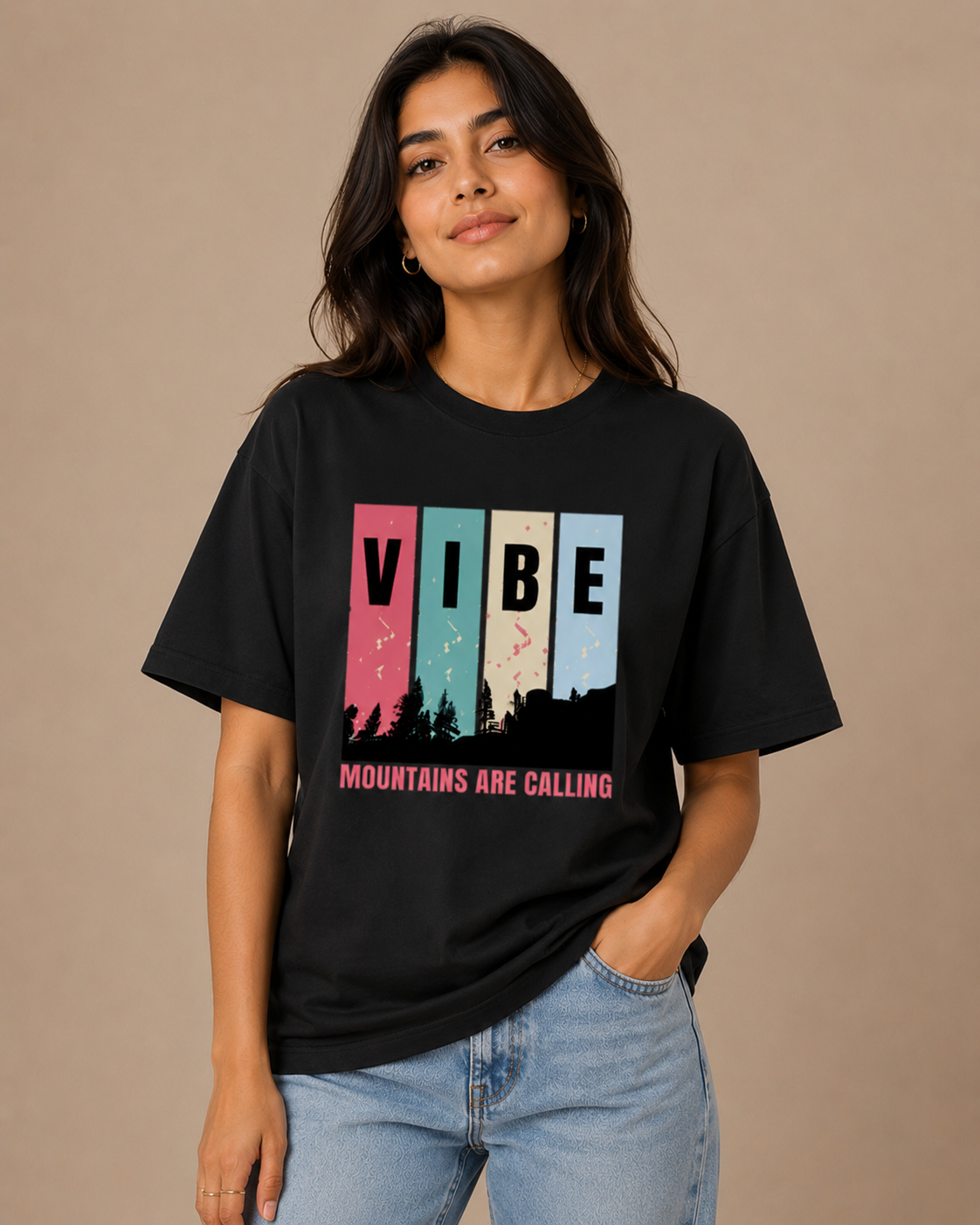 Unisex Mountain Vibe Oversized Standard T-Shirt