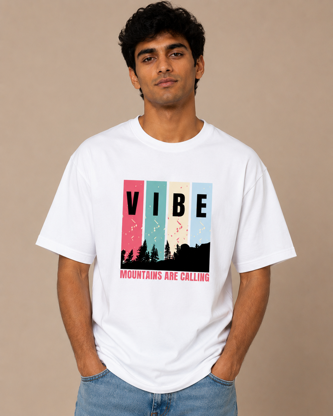 Unisex Mountain Vibe Oversized Standard T-Shirt