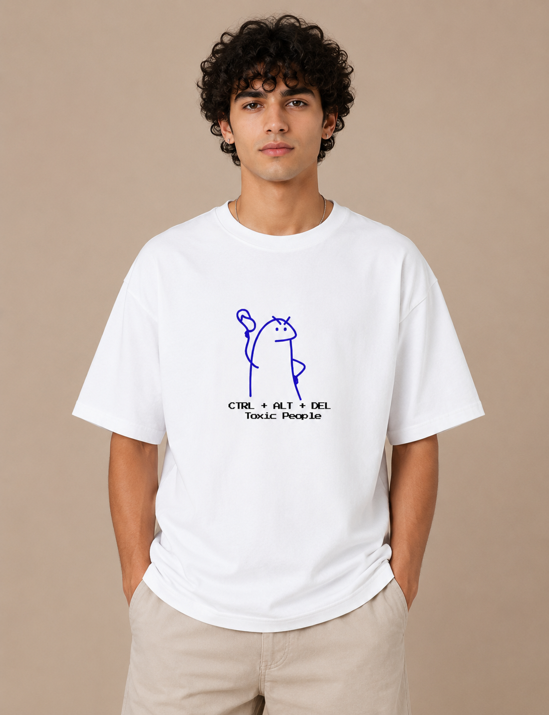 Unisex Ctrl + Delete Toxic People Oversized Standard T-Shirt