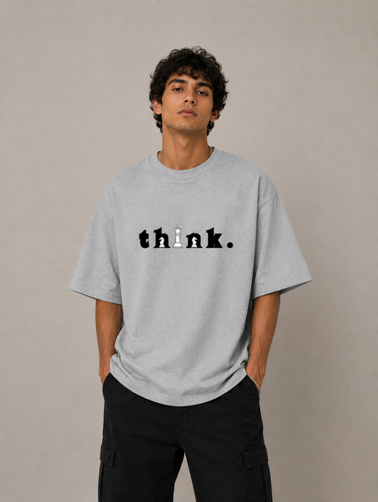 Unisex Think Chess Oversized Standard T-Shirt