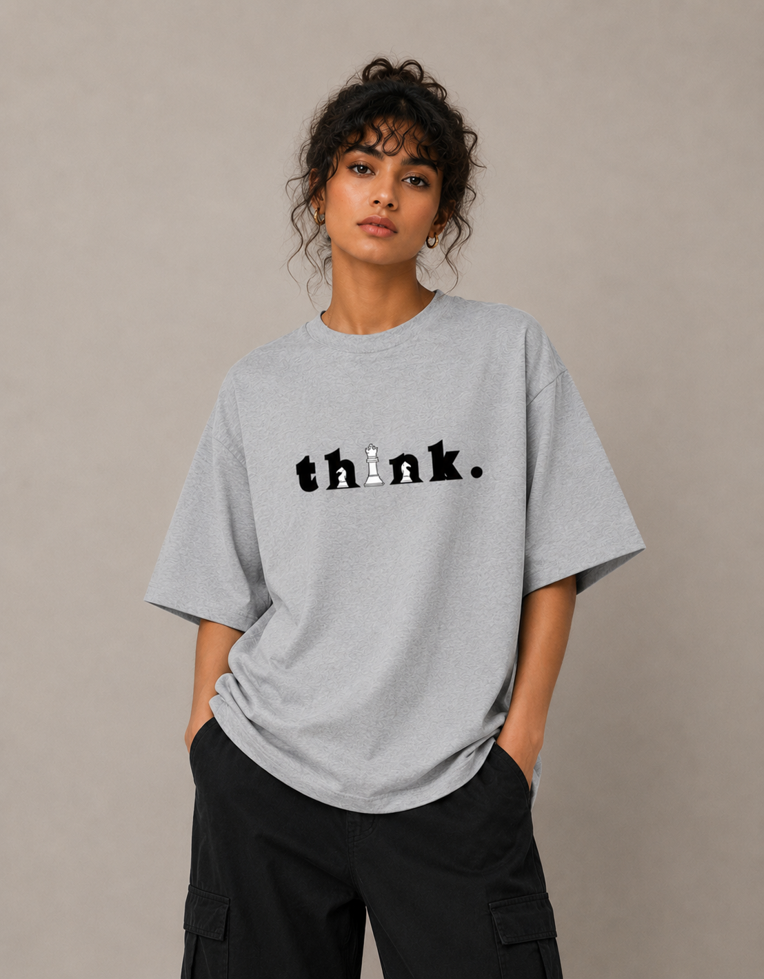 Unisex Think Chess Oversized Standard T-Shirt