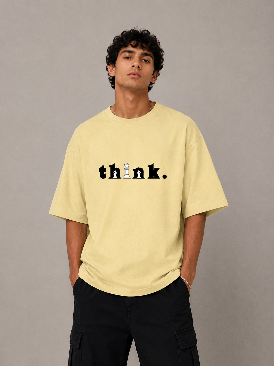 Unisex Think Chess Oversized Standard T-Shirt