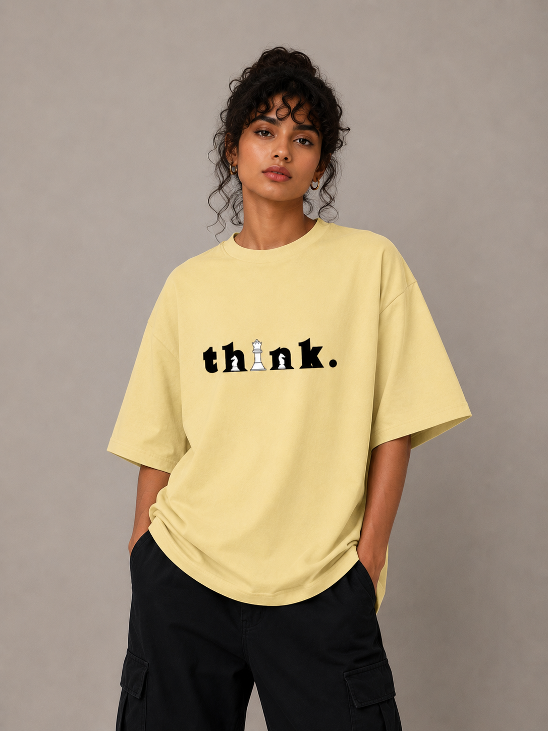 Unisex Think Chess Oversized Standard T-Shirt