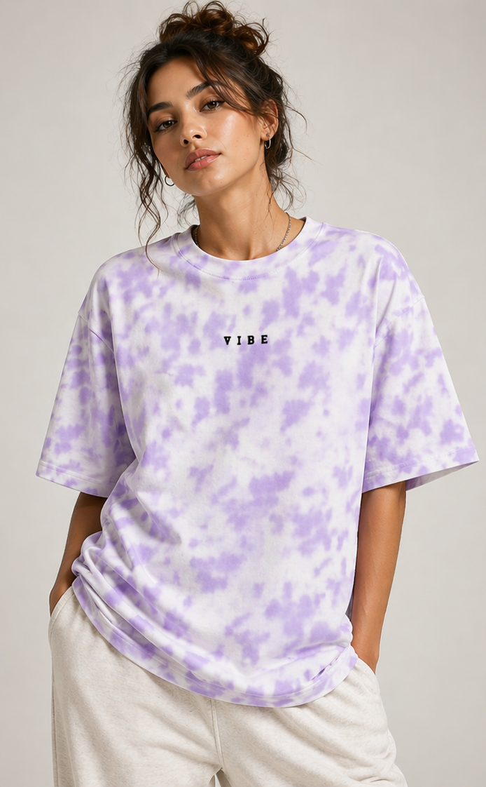 Unisex Vibe Tie Dye  Oversized T-Shirt